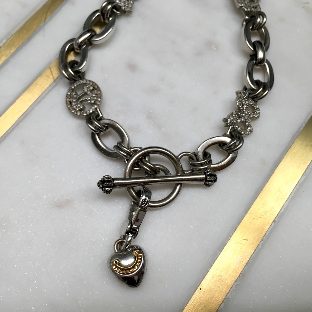 Silver Juicy Couture Charm Necklace